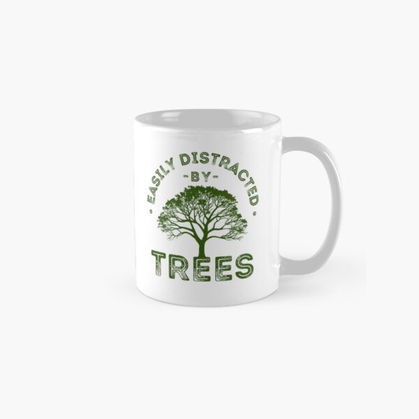 Item preview, Easily Distracted by Trees, Funny Nature Lover Quote, Vintage Tree designed and sold by lagunaklein.