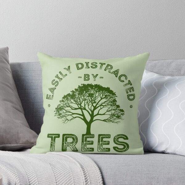 Item preview, Easily Distracted by Trees, Funny Nature Lover Quote, Vintage Tree designed and sold by lagunaklein.