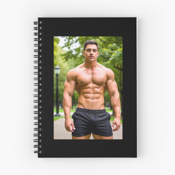 Item preview, Male Bodybuilder in Black Shorts in a Park Second Image designed and sold by Bodies of Males.