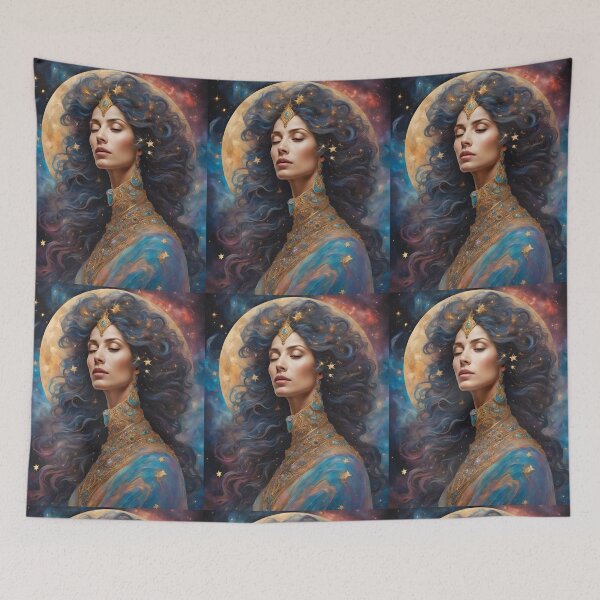 Item preview,  Season Virgo, Golden Art nouveau Beautiful Woman Universe designed and sold by KolorellaS.