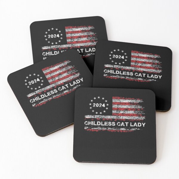 Item preview, The Childless Cat Lady 2024 For President US Flag Vintage designed and sold by Greenbacks.