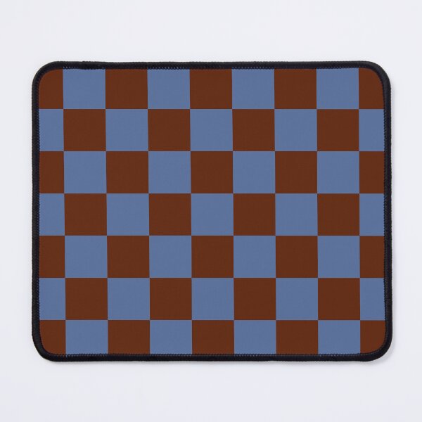Item preview, Brown and Blue Checkerboard Grid designed and sold by OneThreeSix.
