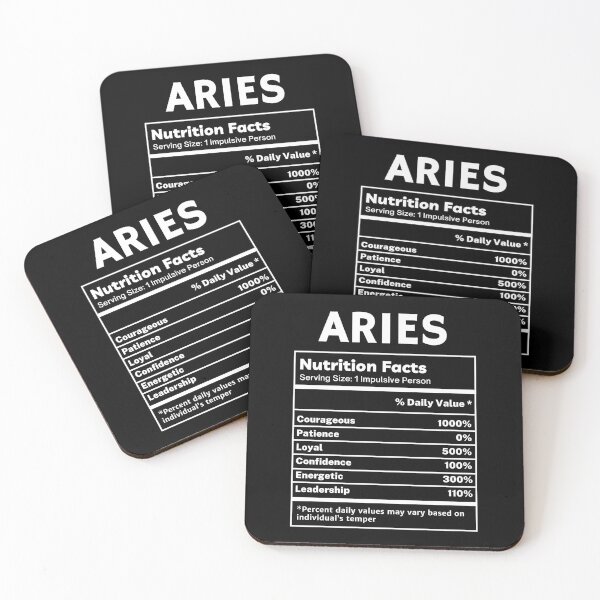 Item preview, Aries Horoscope Funny Nutritional Facts Gifts designed and sold by SpeakSarcasm.