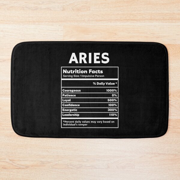 Item preview, Aries Horoscope Funny Nutritional Facts Gifts designed and sold by SpeakSarcasm.