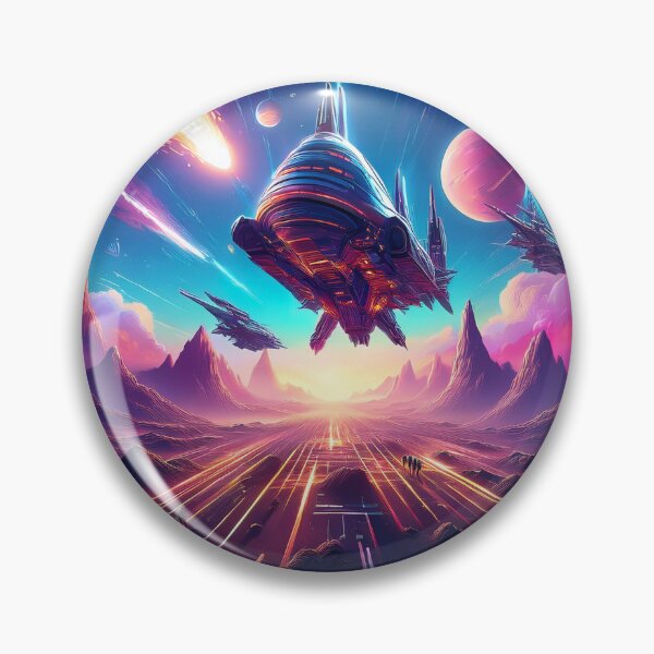 Item preview, Futuristic Space Battle with Starships designed and sold by RaiyaTees.