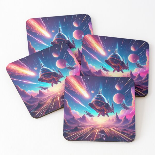 Item preview, Futuristic Space Battle with Starships designed and sold by RaiyaTees.