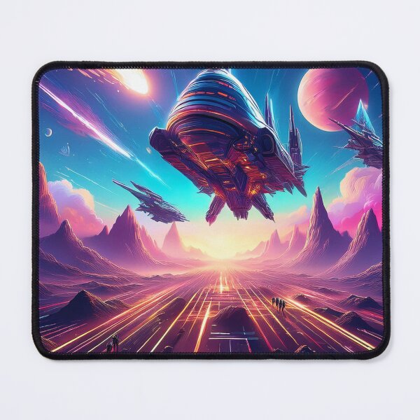 Item preview, Futuristic Space Battle with Starships designed and sold by RaiyaTees.
