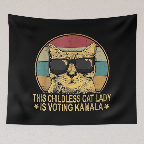 Item preview, This Childless Cat Lady Is Voting Kamala designed and sold by Greenbacks.