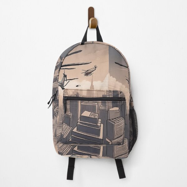 Item preview, Helicopters Over Urban Cityscape designed and sold by RaiyaTees.