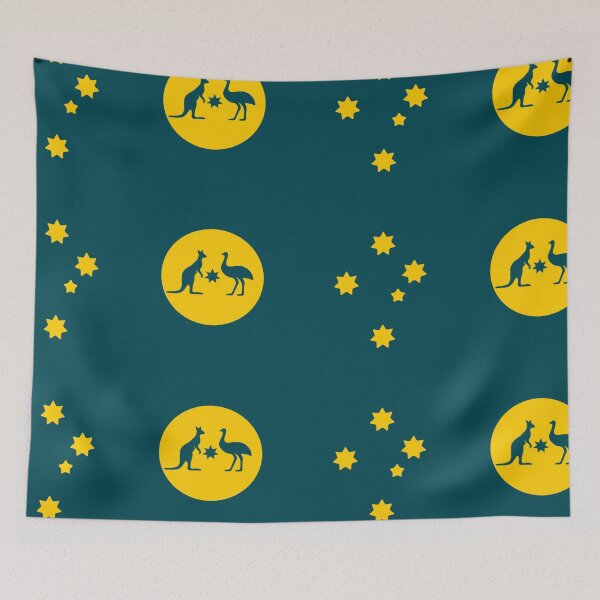 Item preview, Australian Sun-Crest Flag, with Golden Southern Cross  designed and sold by Kangaroo Sun.