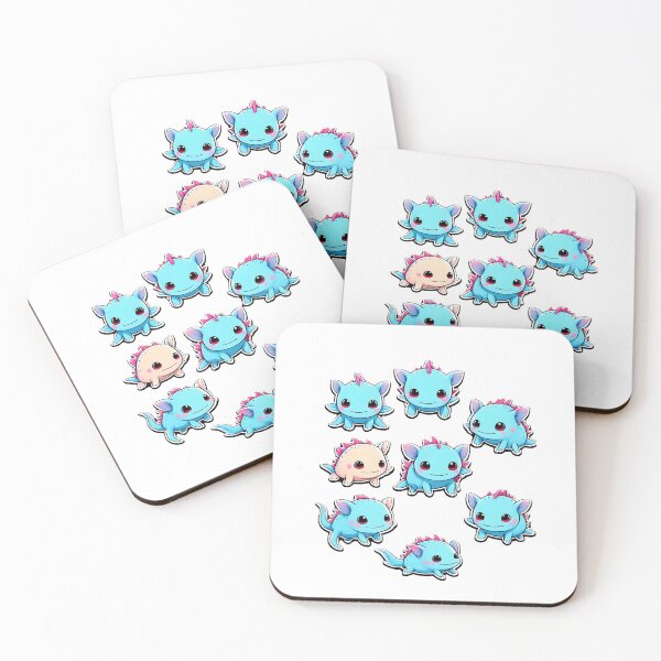 Item preview, Cute Axolotl Characters designed and sold by RetroPop23.