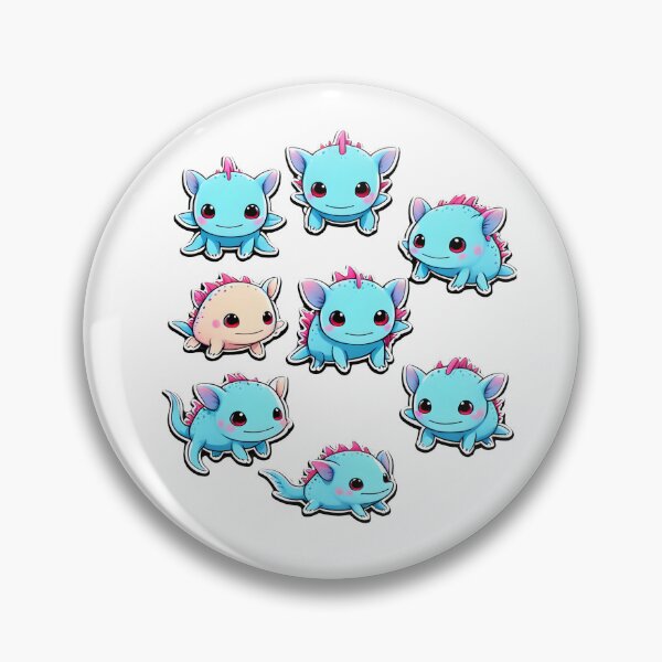 Item preview, Cute Axolotl Characters designed and sold by RetroPop23.
