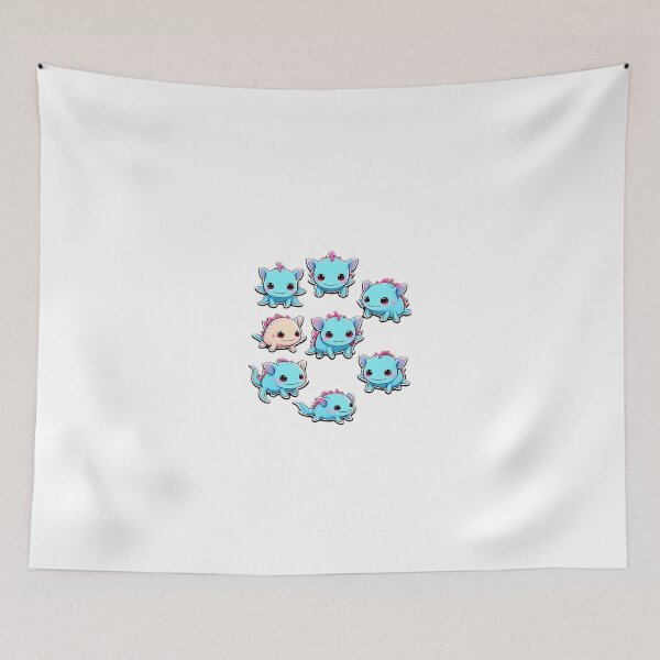 Item preview, Cute Axolotl Characters designed and sold by RetroPop23.