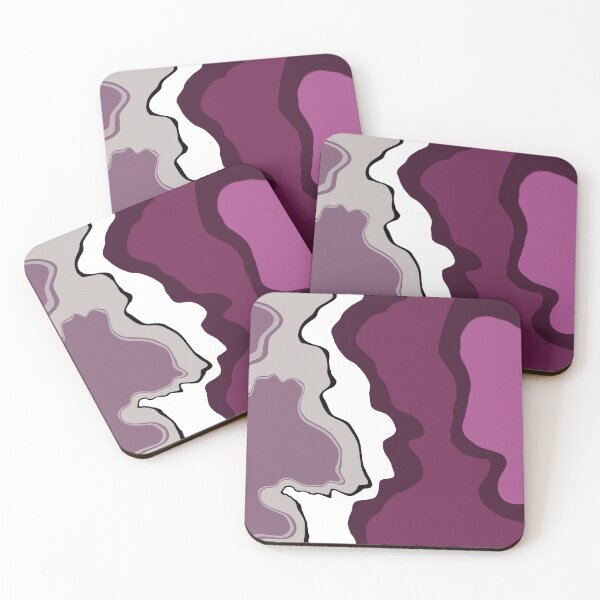 Item preview, Retro Swirls Liquid Swirl Abstract Pattern 70s Style Pinkish Maroon 2 of 4 designed and sold by Beachy.