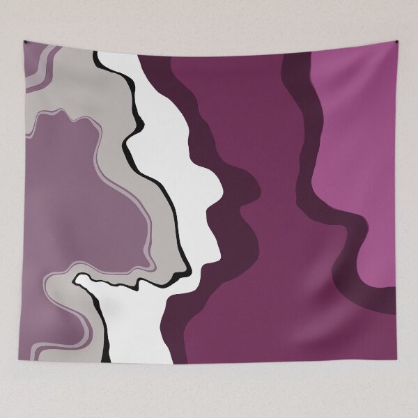 Item preview, Retro Swirls Liquid Swirl Abstract Pattern 70s Style Pinkish Maroon 2 of 4 designed and sold by Beachy.