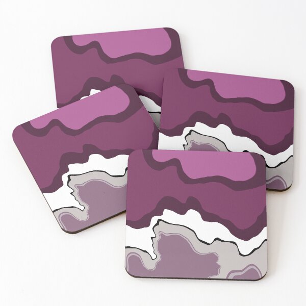 Item preview, Retro Swirls Liquid Swirl Abstract Pattern 70s Style Pinkish Maroon 3 of 4 designed and sold by Beachy.
