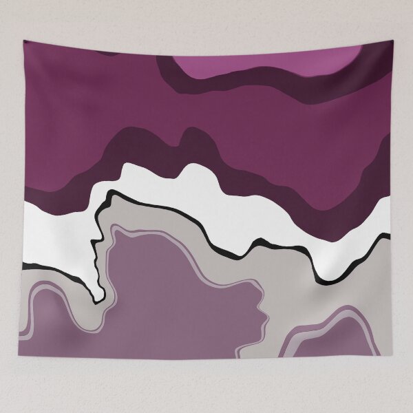 Item preview, Retro Swirls Liquid Swirl Abstract Pattern 70s Style Pinkish Maroon 3 of 4 designed and sold by Beachy.