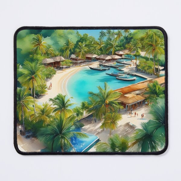 Item preview, Tropical Beach Resort with Palm Trees designed and sold by RaiyaTees.