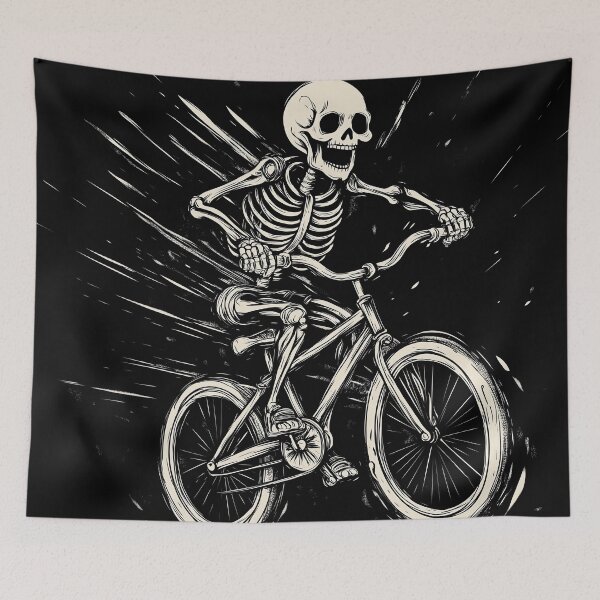 Item preview, Crazy skeleton on a bike designed and sold by Reklama Studio.