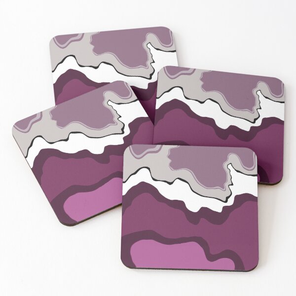 Item preview, Retro Swirls Liquid Swirl Abstract Pattern 70s Style Pinkish Maroon 4 of 4 designed and sold by Beachy.
