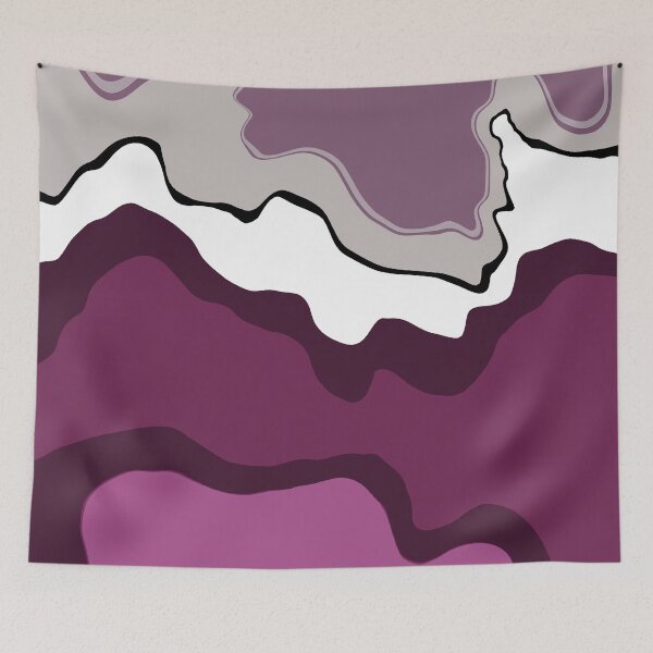 Item preview, Retro Swirls Liquid Swirl Abstract Pattern 70s Style Pinkish Maroon 4 of 4 designed and sold by Beachy.