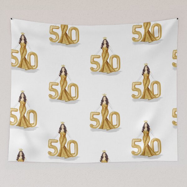 Item preview, happy 50th birthday, turning 50, 50 birthday, designed and sold by Meghaillustrat.
