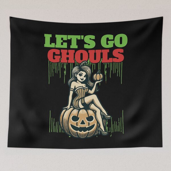 Item preview, Lets Go Ghouls Funny Halloween Girls designed and sold by LuminOrb.