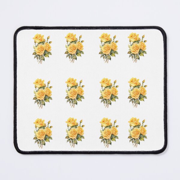 Item preview, yellow rose bouquet set watercolor designed and sold by EmeraldeaArt.