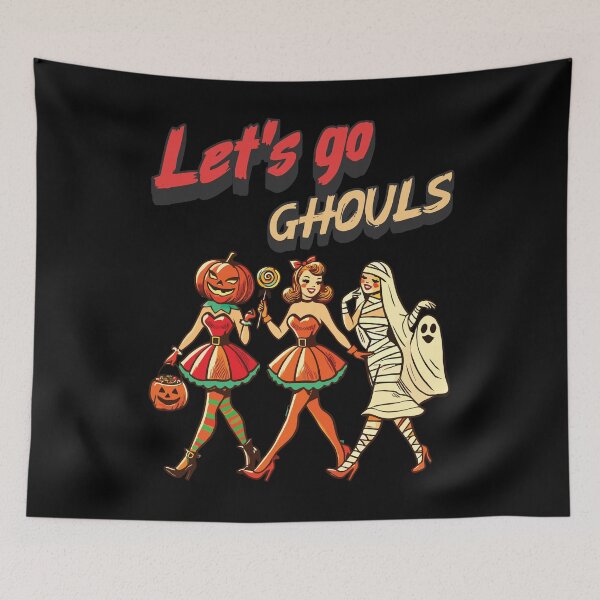 Item preview, Funny Halloween Girls Let's Go Ghouls designed and sold by LuminOrb.