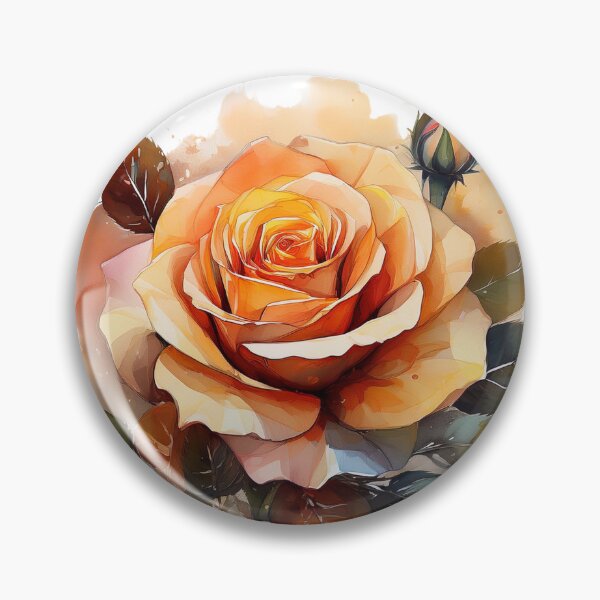 Item preview, Stunning Orange Rose Watercolour designed and sold by RaiyaTees.