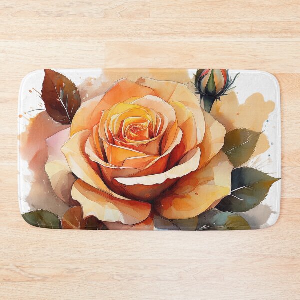 Item preview, Stunning Orange Rose Watercolour designed and sold by RaiyaTees.
