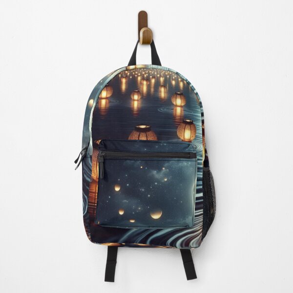 Item preview, A Celestial Reflection A Moonlit Sea of Lanterns designed and sold by TeslaSt0re.