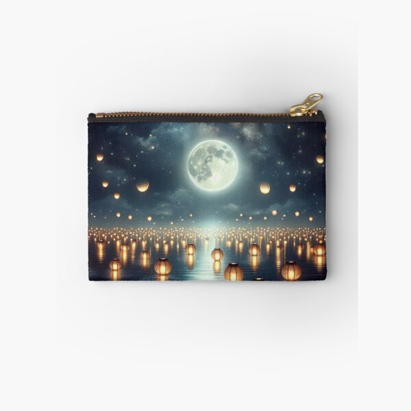 Item preview, A Celestial Reflection A Moonlit Sea of Lanterns designed and sold by TeslaSt0re.