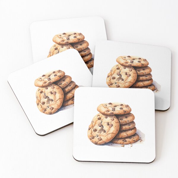 Item preview, Water color drawing of a stack of cookies designed and sold by LazyOtterPrints.