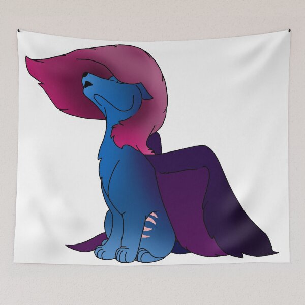Item preview, Winged Wolfdog howling in the wind designed and sold by beckyhowling.
