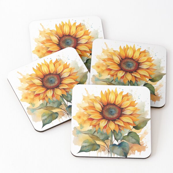 Item preview, Bright Watercolour Sunflower Art designed and sold by RaiyaTees.