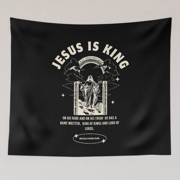 Item preview, Jesus Is King,Christian Men's Design, Bible Verse Quotes designed and sold by mattlee20.