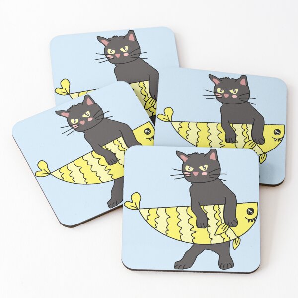 Item preview, Cat and fish  designed and sold by Kaewtaming.