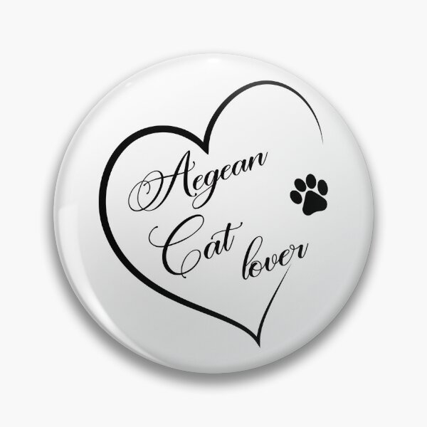Item preview, Aegean cat lover with heart and paw design designed and sold by EmeraldeaArt.