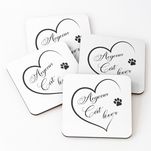 Item preview, Aegean cat lover with heart and paw design designed and sold by EmeraldeaArt.