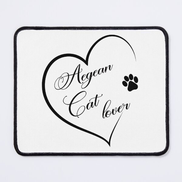 Item preview, Aegean cat lover with heart and paw design designed and sold by EmeraldeaArt.
