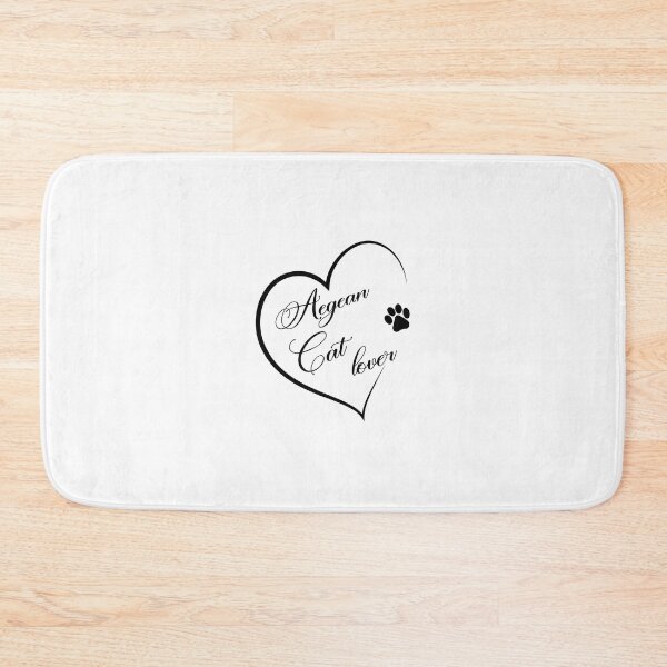 Item preview, Aegean cat lover with heart and paw design designed and sold by EmeraldeaArt.