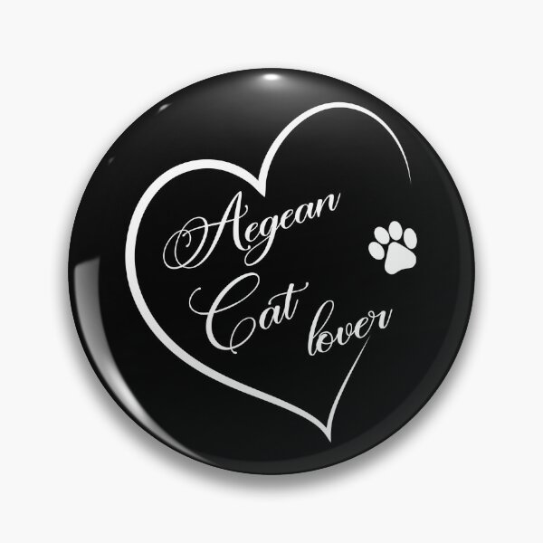 Item preview, Aegean cat lover with heart and paw white design designed and sold by EmeraldeaArt.