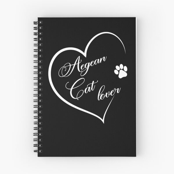 Item preview, Aegean cat lover with heart and paw white design designed and sold by EmeraldeaArt.