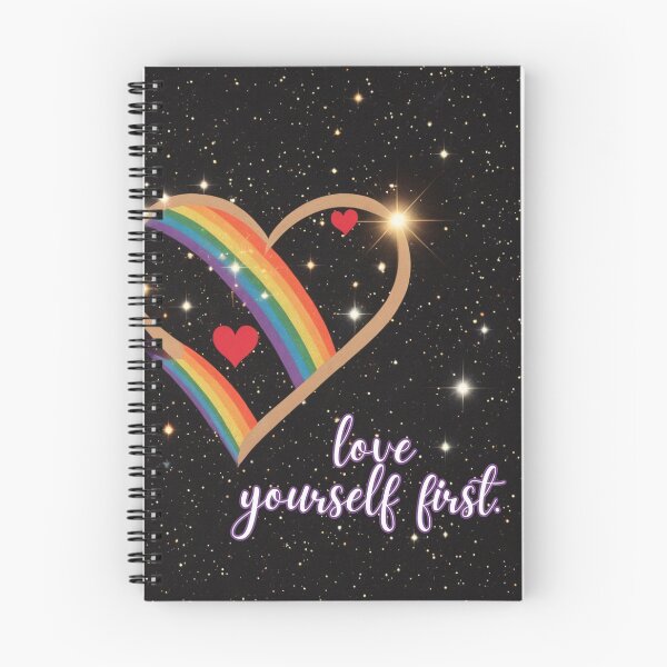 Item preview, love yourself first rainbow heart designed and sold by WishLuckShop.