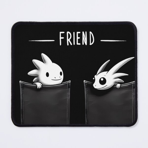 Item preview, Two playful cartoon creatures peeking out from black pockets designed and sold by aminz4.