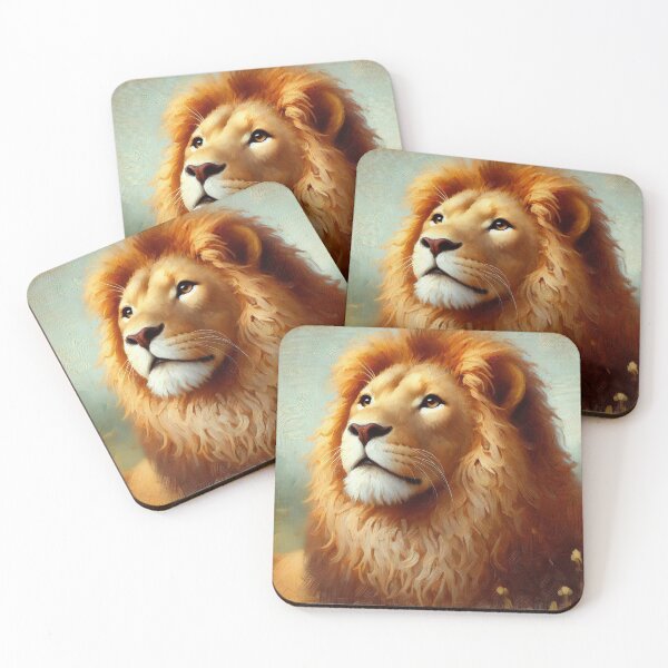 Item preview, Majestic Cartoon Lion Oil Portrait designed and sold by takeng07.
