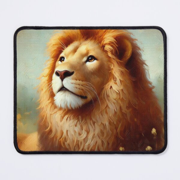 Item preview, Majestic Cartoon Lion Oil Portrait designed and sold by takeng07.