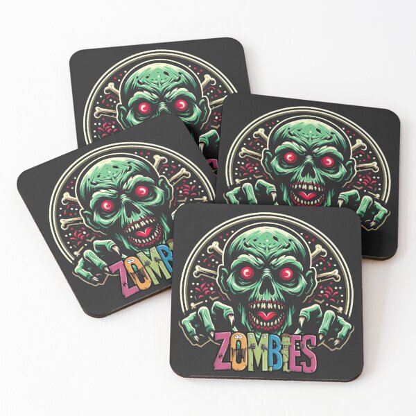 Item preview, "Colorful Zombie Illustration with Bold Typography – Horror-Themed Graphic Art" designed and sold by Thaivi Design.