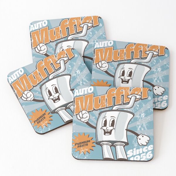Item preview, Retro Auto Muffler Mascot T-Shirt and Sticker designed and sold by P1yu5h.